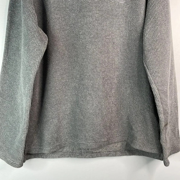 TIMBERLAND Mens Grey Thermal Crewneck Sweater Gorpcore Waffle-knit Layer Size M - Picture 4 of 10